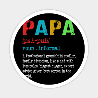 Papa Definition Grandpa Funny Fathers Day Gift Magnet